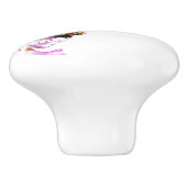 ラベンダーに覆われた（昆虫）オオカバマダラ、モナーク セラミックノブ (側面)