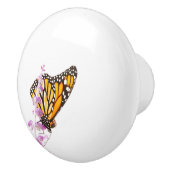 ラベンダーに覆われた（昆虫）オオカバマダラ、モナーク セラミックノブ (右)