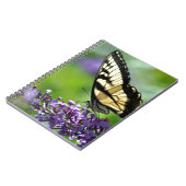 ラベンダーに黄色と黒の蝶 ノートブック (左側)