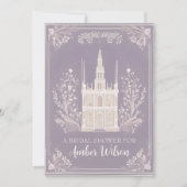ラベンダーのおとぎ話の城の招待状 招待状 (正面)