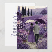 ラベンダーのような愛 | 穏やかな恋愛 招待状 (正面/裏面)