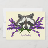 ラベンダーのアライグマ 招待状 (正面)