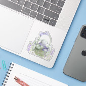 ラベンダーのイースターバニー、卵、バスケット シール (ノートパソコンとiPhone)