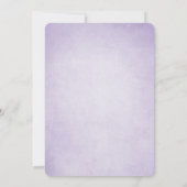 ラベンダーのウェディング招待状　素朴なエレガンスと花 招待状 (裏面)