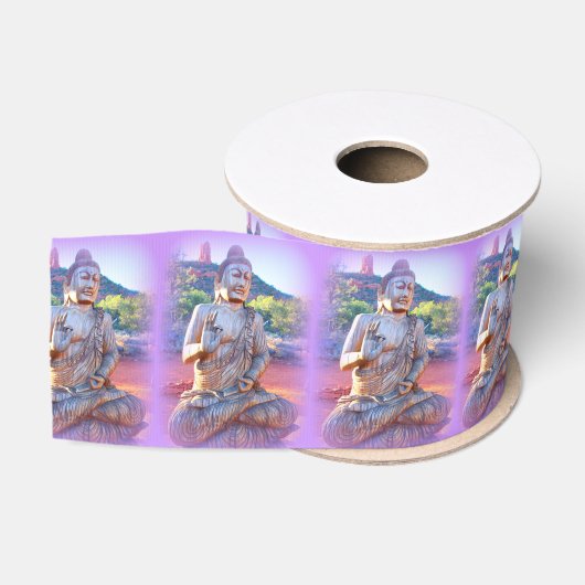 ラベンダーのオーラのbuddhas グログランリボン (リール)