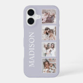 ラベンダーのカスタムフォトコラージュ iPhone 16ケース (裏面)