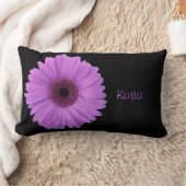 ラベンダーのガーベラのデイジー ランバークッション (ブランケット)