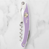 ラベンダーのクリームバラは私の花嫁のメイド ソムリエナイフ (正面)