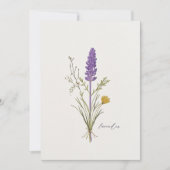 ラベンダーのグリーティングカード - あなただけのメッセージに サンキューカード (正面)
