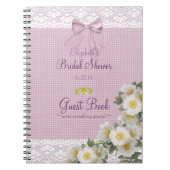 ラベンダーのスイス人はブライダルシャワーの来客名簿に点を打ちます- ノートブック (正面)