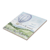 ラベンダーのストライプ風船花飾り ブライダルシャワー タイル