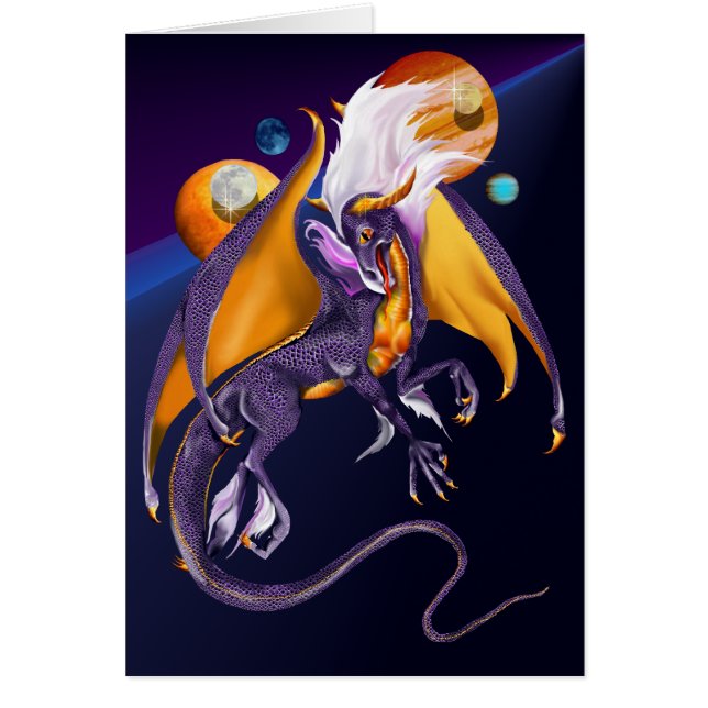 ラベンダーのドラゴンカード (正面)