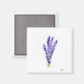 ラベンダーのハーブの庭のキッチンヴィンテージの水色 マグネット (正面/裏面)