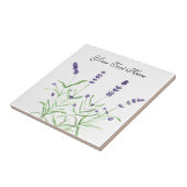 ラベンダーのハーブ植物の花パープルシック タイル (側面)