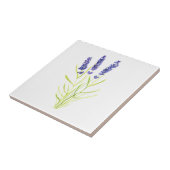ラベンダーのハーブ植物パープルフローラ緑 タイル (側面)