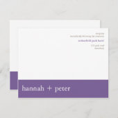 ラベンダーのバナー :: レセプション招待状 招待状 (正面/裏面)