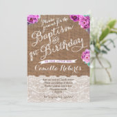 ラベンダーのバプテスマと最初の誕生日招待状 招待状 (スタンド正面)