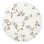 ラベンダーのバラのぼろぼろのドレッサーの引出しのノブの引き セラミックノブ (正面)