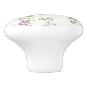 ラベンダーのバラのぼろぼろのドレッサーの引出しのノブの引き セラミックノブ (側面)