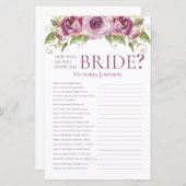 ラベンダーのバラ花嫁をどれくらい知ってる？ (正面/裏面)