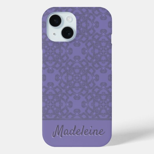 ラベンダーのパーソナル化パターン Case-Mate iPhoneケース (裏面)