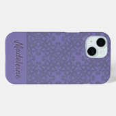 ラベンダーのパーソナル化パターン Case-Mate iPhoneケース (裏面 (横))