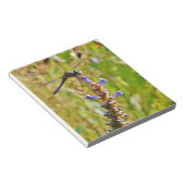 ラベンダーのフラワードラゴンフライ ノートパッド (アングル)