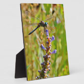 ラベンダーのフラワードラゴンフライ フォトプラーク (側面)