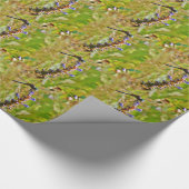 ラベンダーのフラワードラゴンフライ ラッピングペーパー (角)