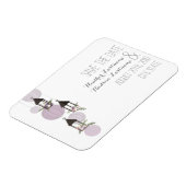 ラベンダーのフローラランタンは日付を保存 マグネット (左側)