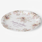 ラベンダーのフローラワイルドフラワーガールベビーシャワー ペーパープレート (アングル)