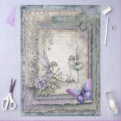 ラベンダーのフローラ妖精&バタフライデクページ 薄葉紙 (クラフト)