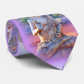 ラベンダーのブッダのネクタイ ネクタイ (ロール)