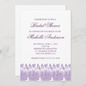 ラベンダーのブライダルシャワーの招待状 招待状 (正面/裏面)