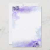 ラベンダーのベビーシャワー | 紫の花 招待状 (裏面)
