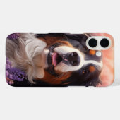 ラベンダーのベルネーズマウンテンドッグ Case-Mate iPhoneケース (裏面 (横))