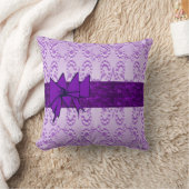 ラベンダーのレース クッション (ブランケット)