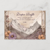 ラベンダーの丘の山頂の赤ちゃんおむつくじ エンクロージャーカード (正面)