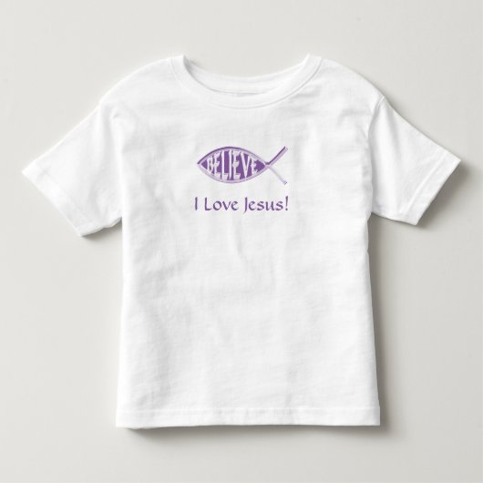 ラベンダーの信じる魚 トドラーTシャツ (正面)