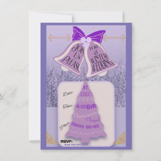 ラベンダーの冬の松と鐘