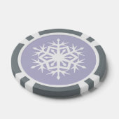 ラベンダーの冬の雪 ポーカーチップ (シングル)