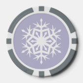 ラベンダーの冬の雪 ポーカーチップ (正面)