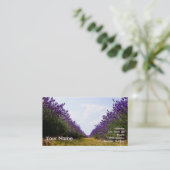 ラベンダーの列 名刺 (スタンド正面)