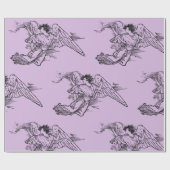 ラベンダーの包装紙の天使 ラッピングペーパー (フラット)