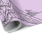 ラベンダーの包装紙の天使 ラッピングペーパー (ロールコーナー)