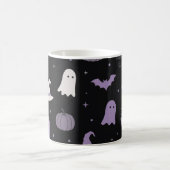 ラベンダーの可愛いハロウィンパターンマグカップ コーヒーマグカップ (中央)