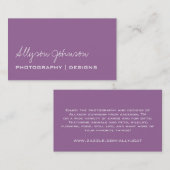 ラベンダーの名刺 名刺 (正面/裏面)