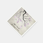 ラベンダーの国メイスン結婚ジャース スタンダードカクテルナプキン (角)