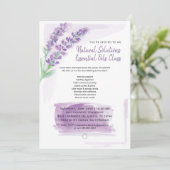 ラベンダーの地球からの贈り物 エッセンシャルオイル 招待状 (スタンド正面)