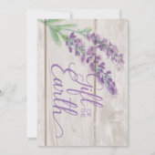 ラベンダーの地球からの贈り物 エッセンシャルオイル 招待状 (裏面)